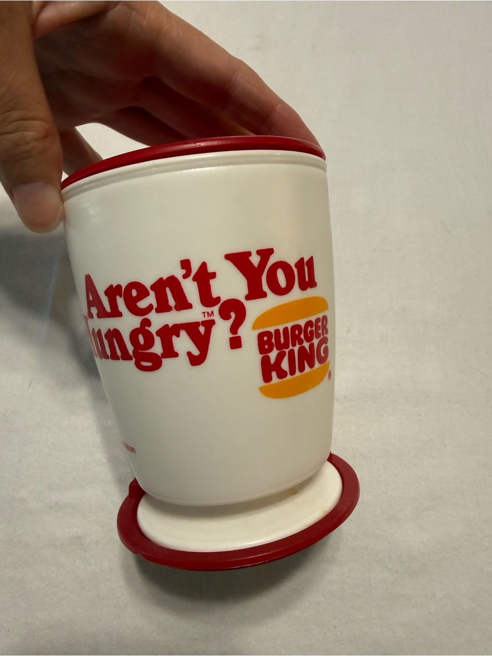 Burger King Insulated Mug - White with Red Accents